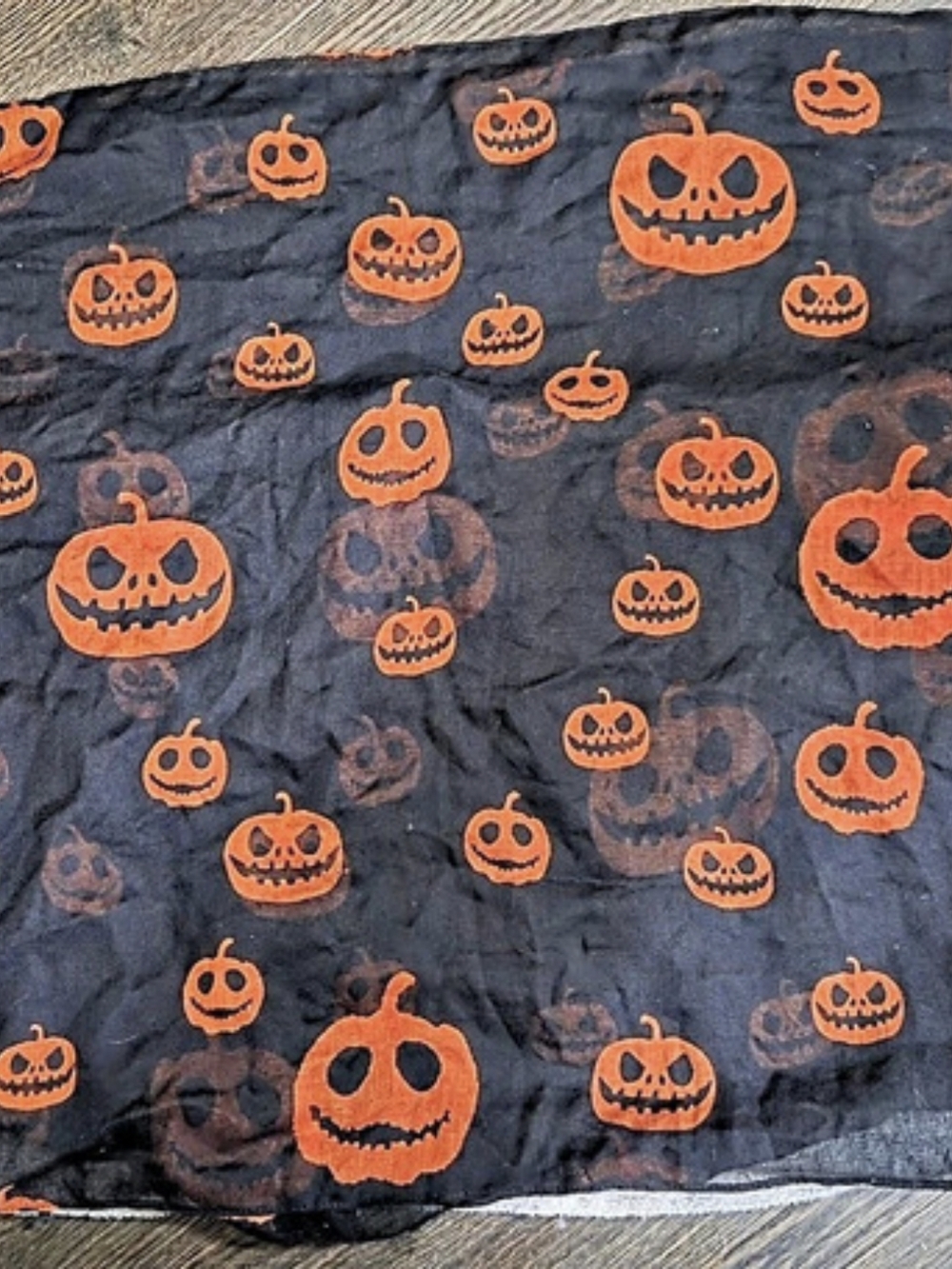 Spirit Halloween Jack-O'-Lantern Pumpkin Print Scarf Pumpkin Print Scarf in